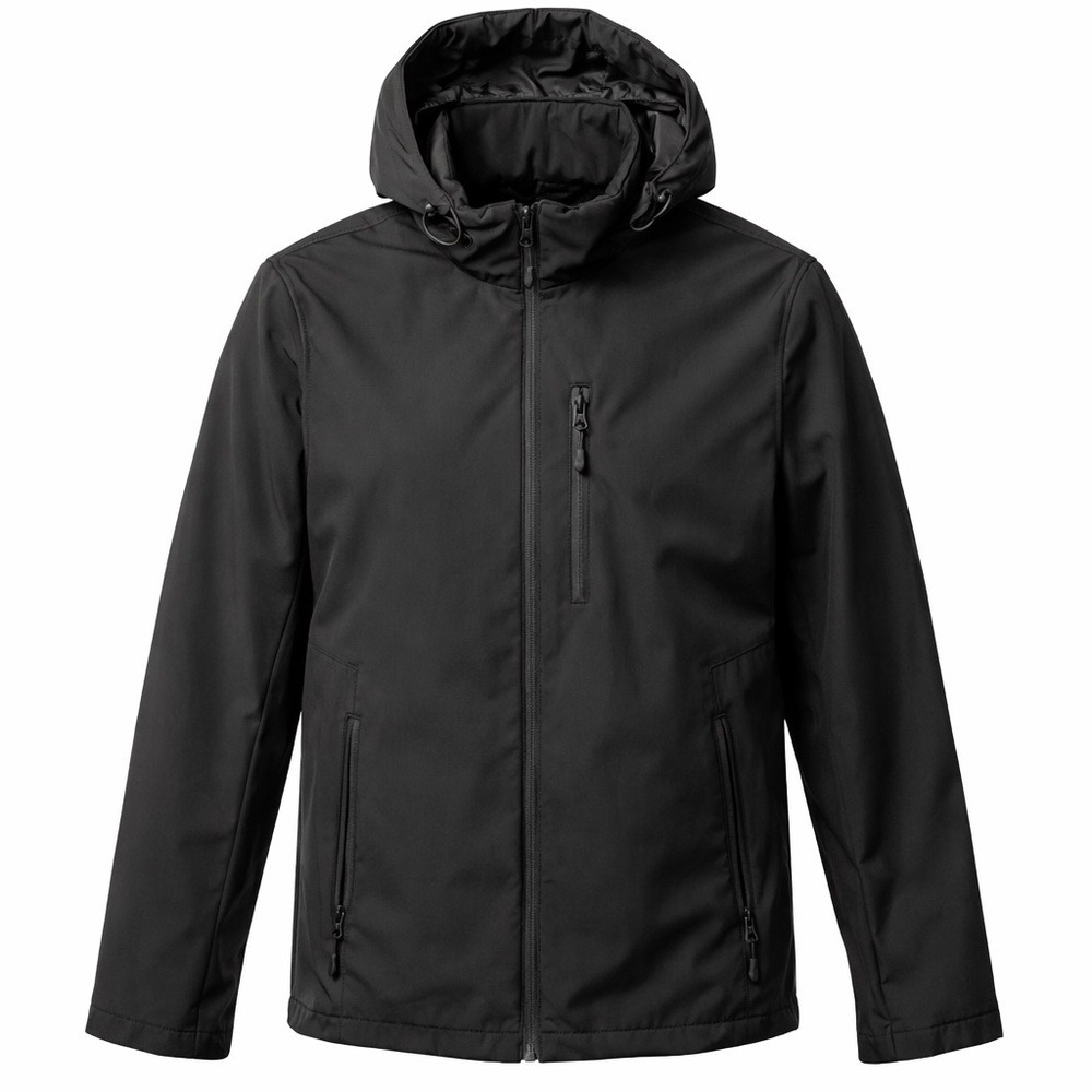 GH Bass &‎ Co Men's Black Hooded Soft Shell Jacket | Size Large